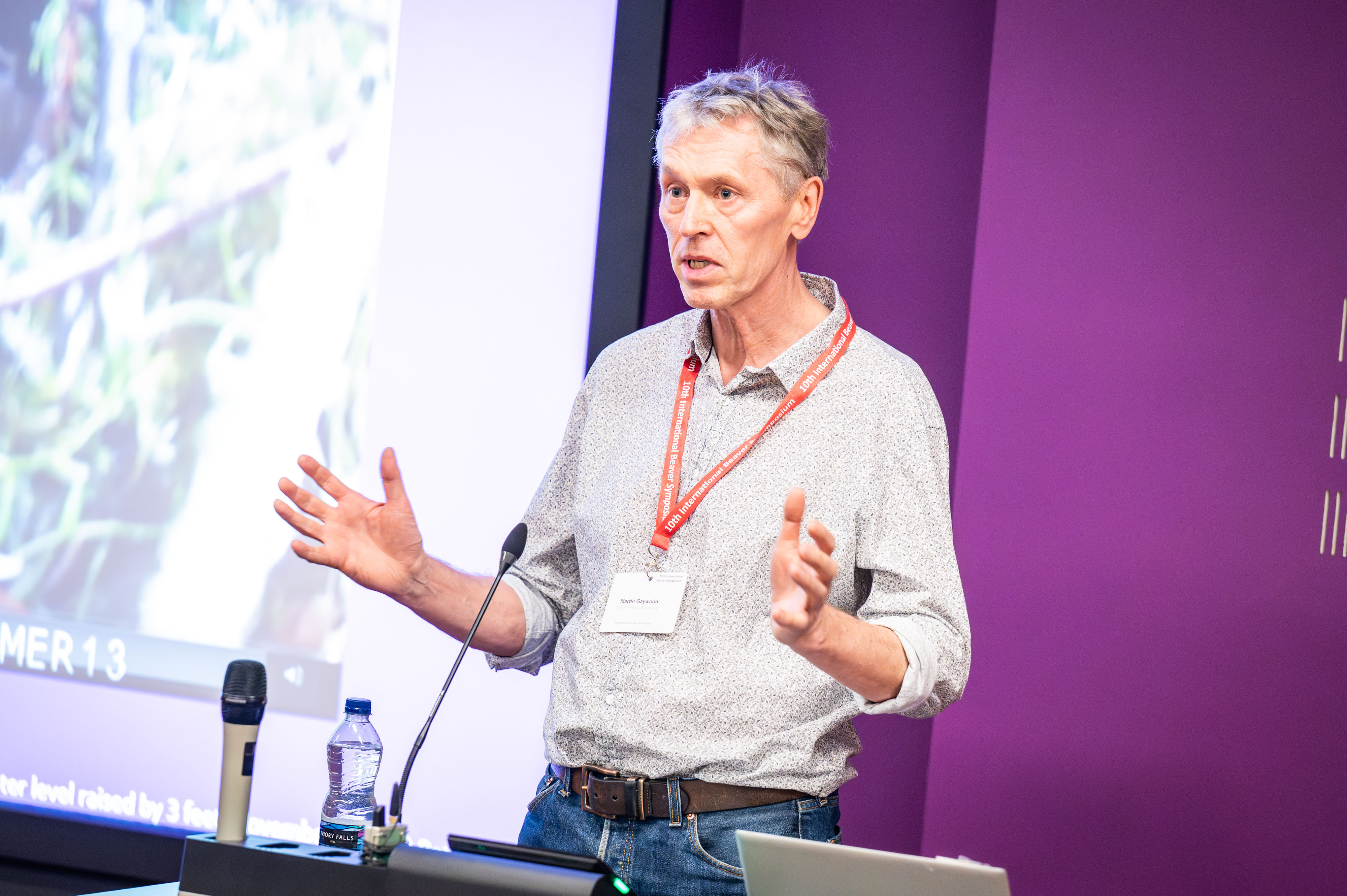 Martin Gaywood talking during conference
