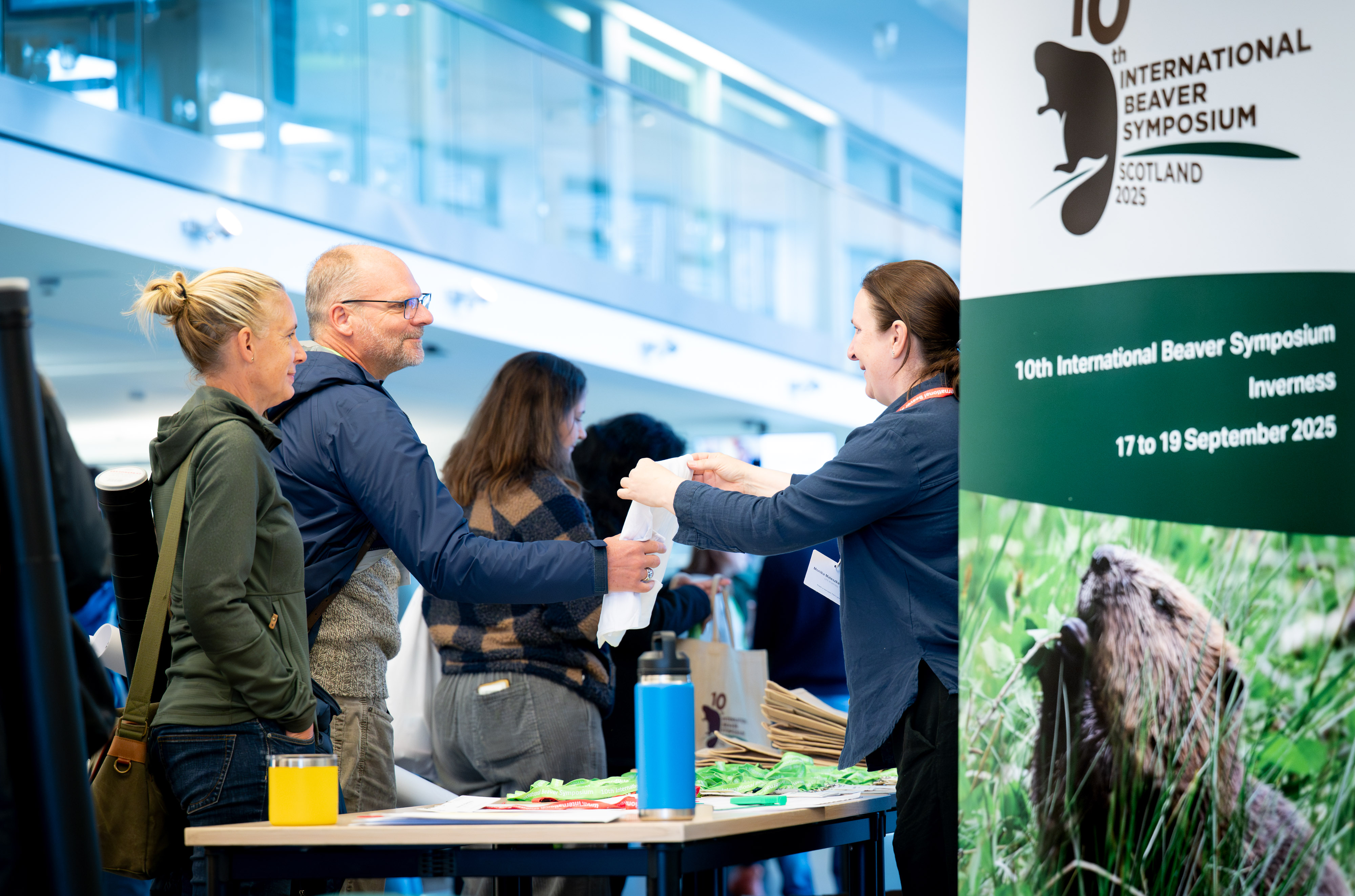 Delegates registering for a conference