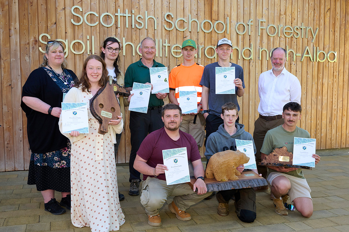 Outstanding students recognised at Scottish School of Forestry awards ceremony