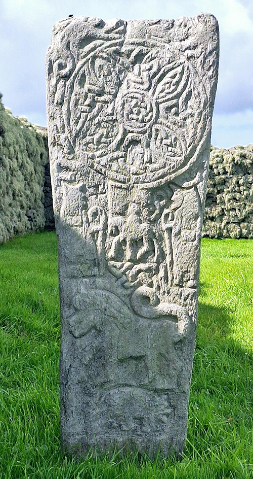 Carvings on one side of the Bressay stone