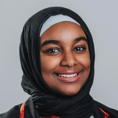 A student smiling A student smiling