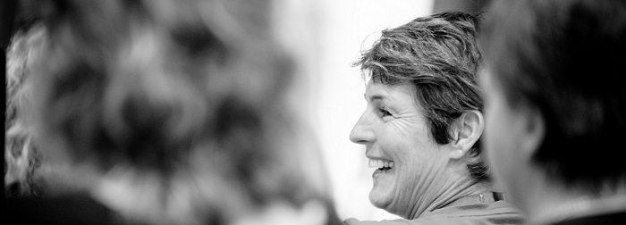 A woman smiling A woman smiling