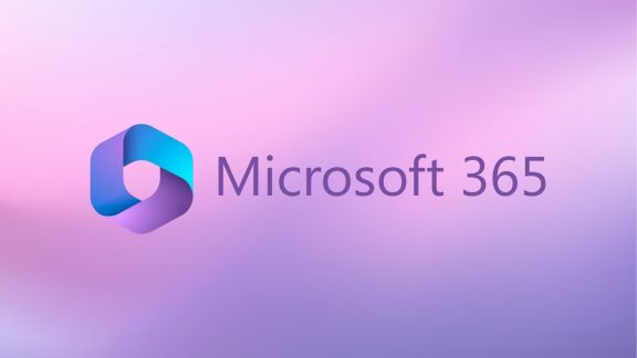 Microsoft365 logo on a purple background and the name Microsoft365 to the right Microsoft365 logo on a purple background and the name Microsoft365 to the right