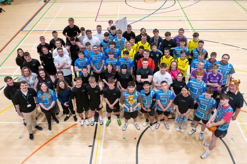 Large group of sporting students at UHI Varsity 2025, organised by Highlands and Islands Students’ Association. Large group of sporting students at UHI Varsity 2025, organised by Highlands and Islands Students’ Association.