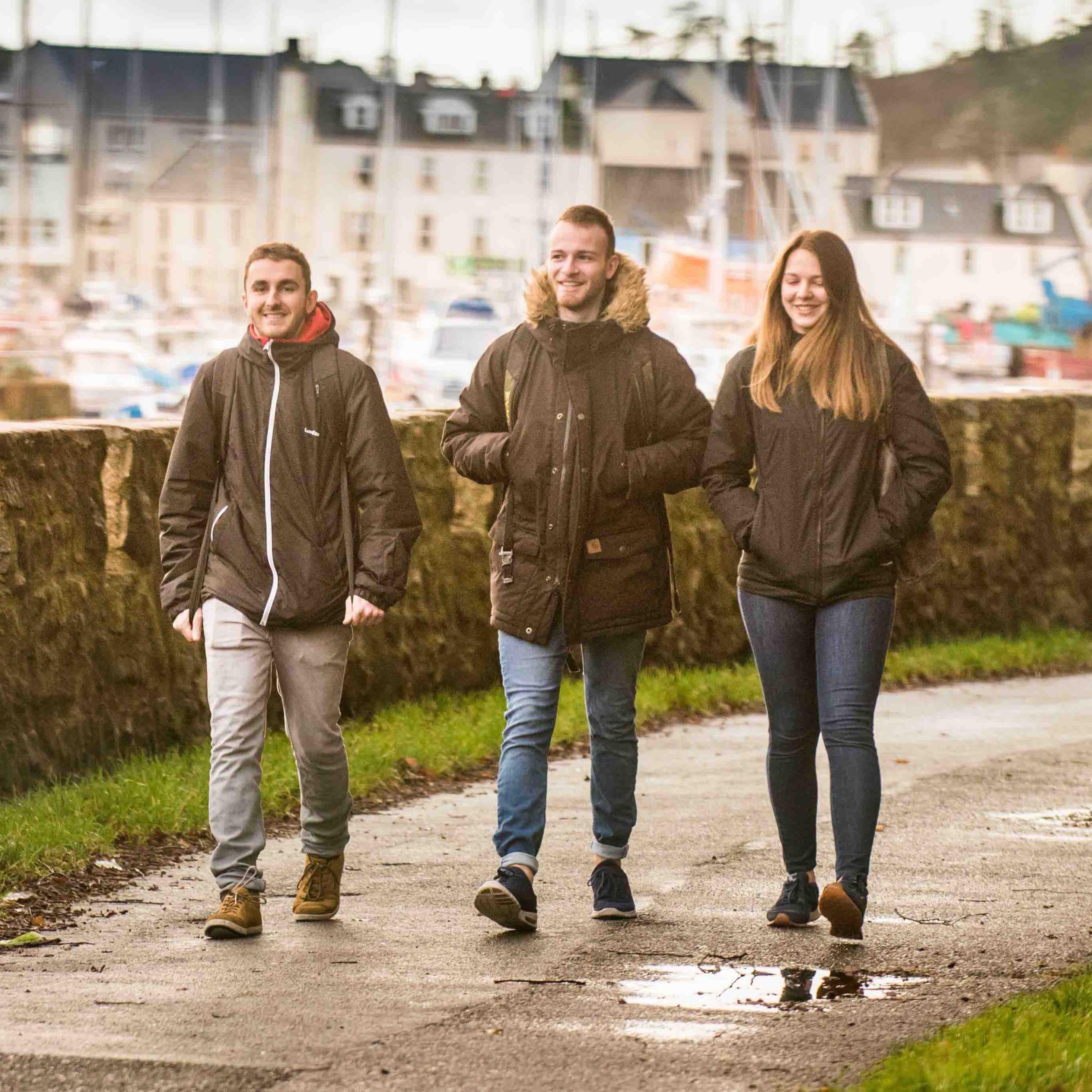 Students walking in Stornoway