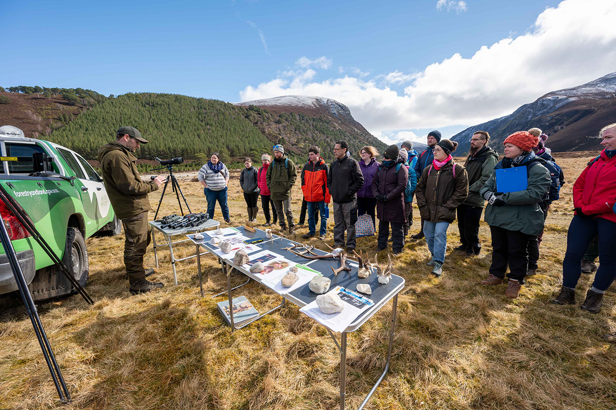 Students during field sessions at Glenfeshie Estate during UHIs integrated land use conference Students during field sessions at Glenfeshie Estate during UHIs integrated land use conference