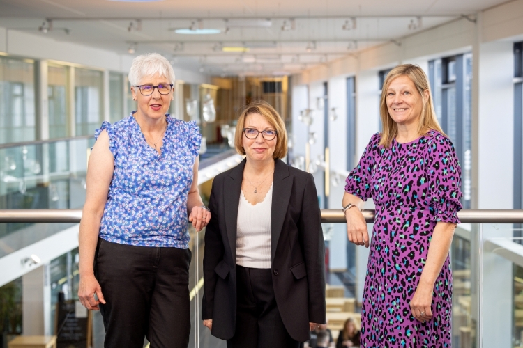 From left to right: Professor Nicola Carey, Anne Armstrong and Dr Heather Bain. Credit: UHI and Paul Campbell.