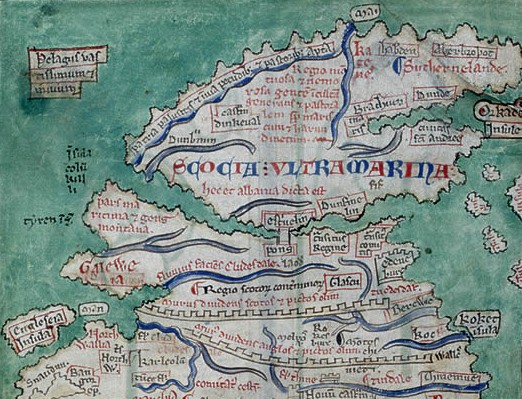 Scotland as depicted in Matthew Paris map c1250 Scotland as depicted in Matthew Paris map c1250