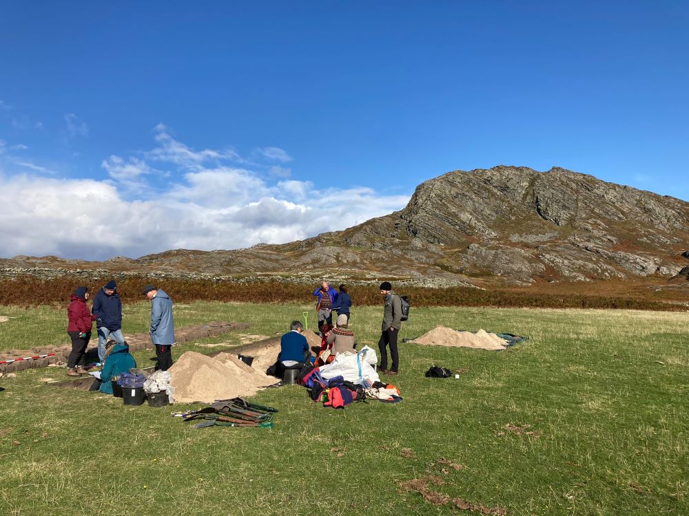 An archaeological excavation