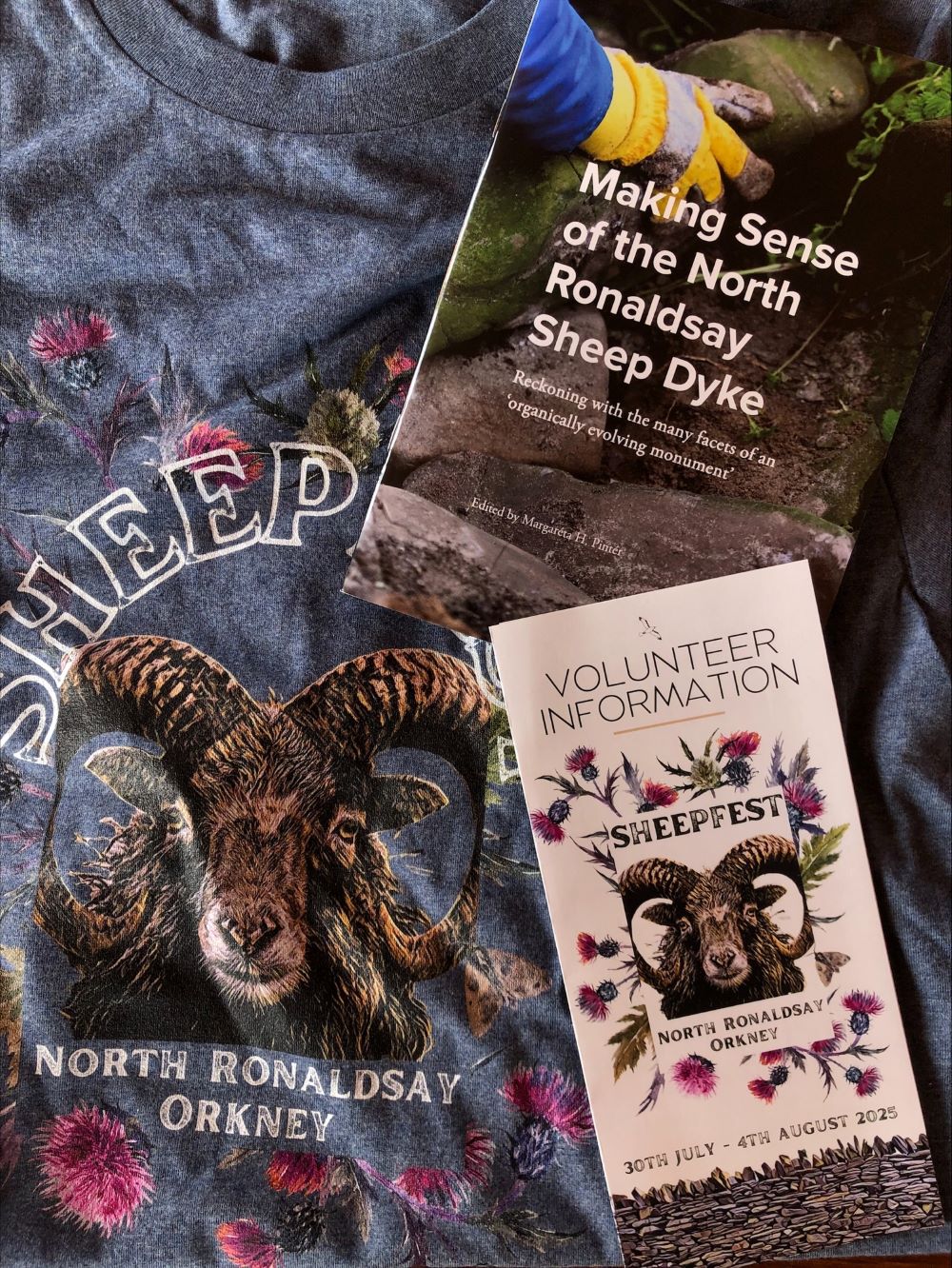 A photograph of the Sheep Festival booklets