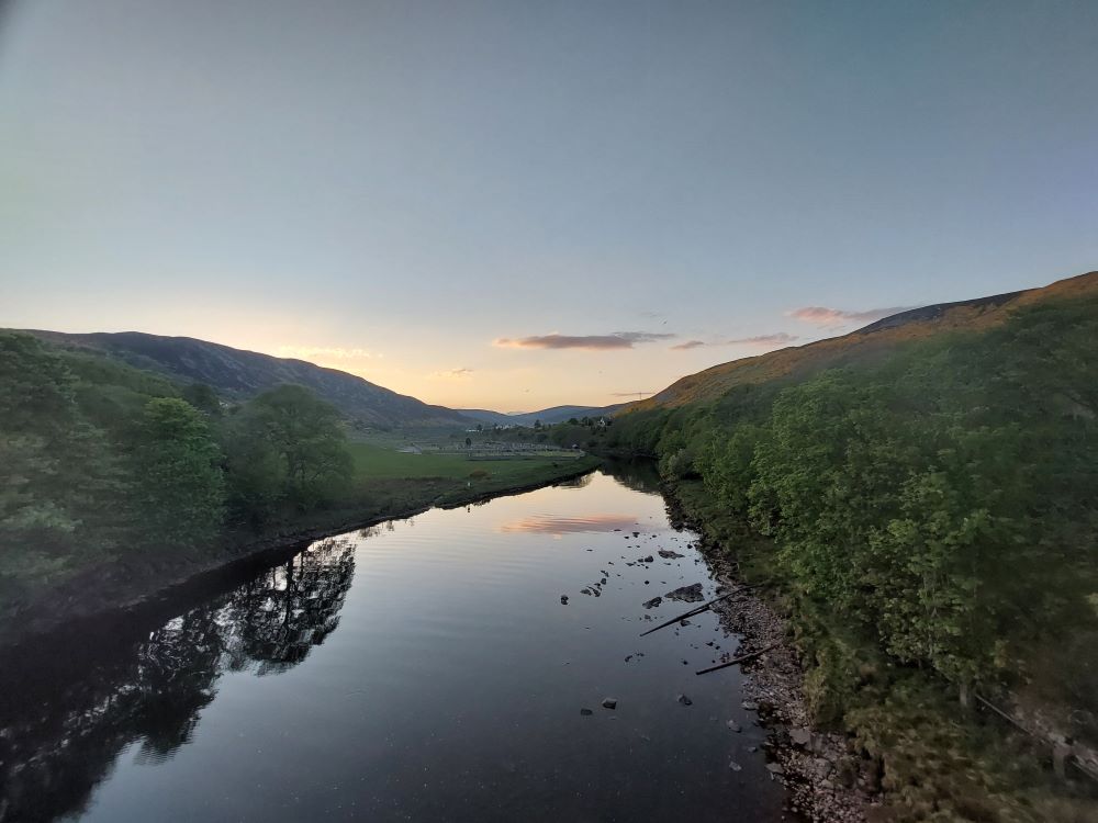 A photograph taken from the bridge in Helmsdale A photograph taken from the bridge in Helmsdale