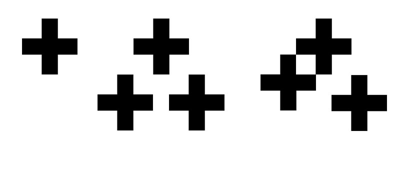 Collection of black pluses on a white background Collection of black pluses on a white background