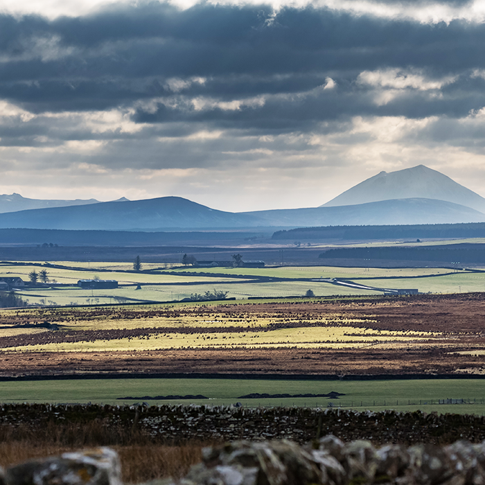Fields in front of rolling hills Fields in front of rolling hills