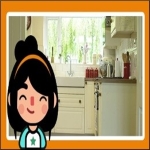 A girl in a kitchen A girl in a kitchen