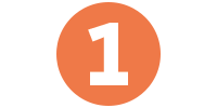 Number 1 in an orange circle Number 1 in an orange circle