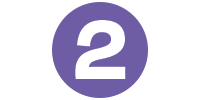 Number 2 in a purple circle Number 2 in a purple circle