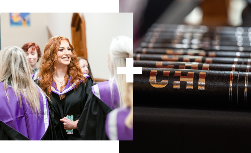 Collage of 2 | Close-up of gym equipment | Man climbing on a climbing wall