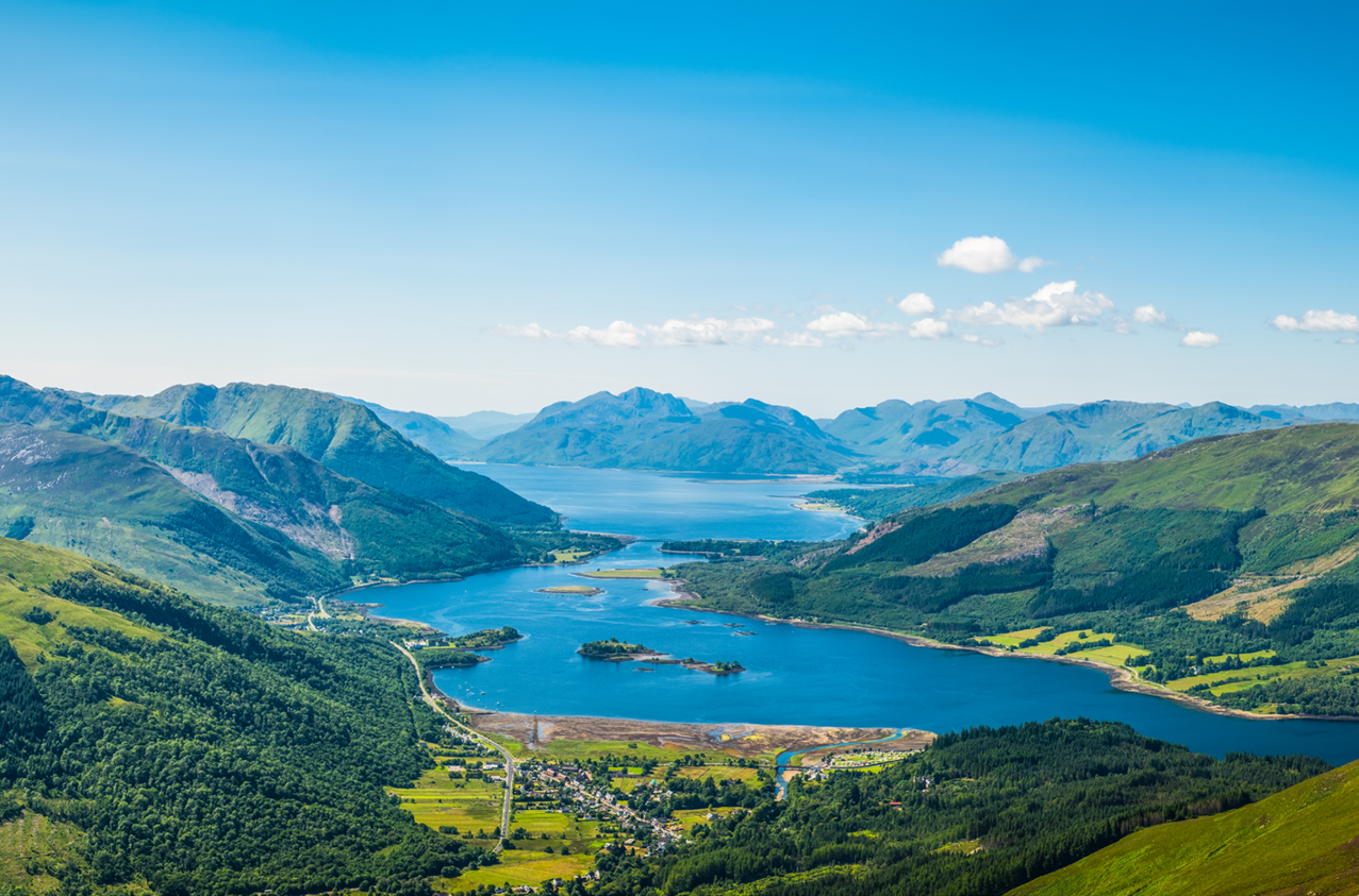 Loch Leven and Loch Linnhe at Glencoe