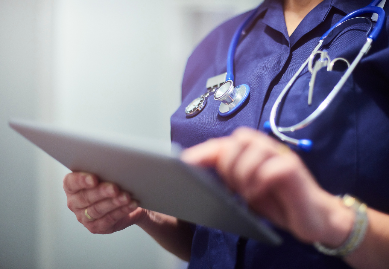 Close-up of someone using a digital tablet Close-up of someone using a digital tablet